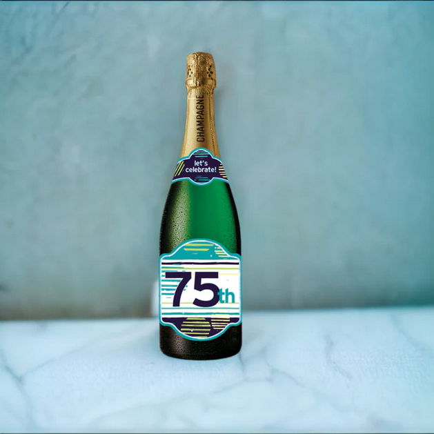75th Birthday Champagne Sound Card