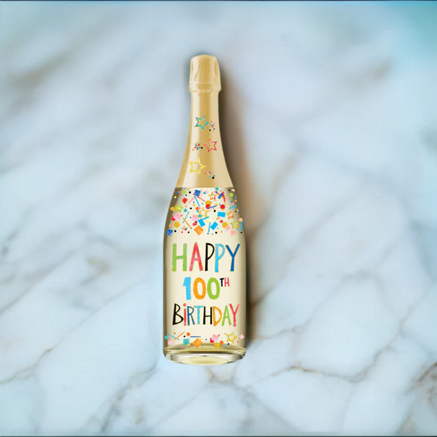 Happy 100th Birthday Champagne Sound Card