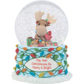 May Your Christmoose Be Merry And Bright! Precious Moments Musical Snow Globe