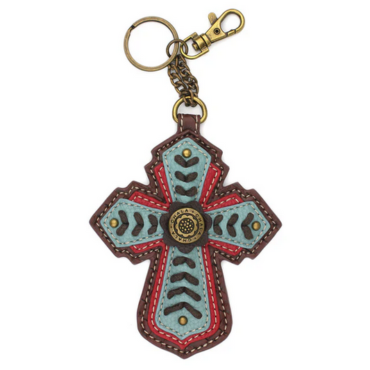 Chevron Cross Key Fob