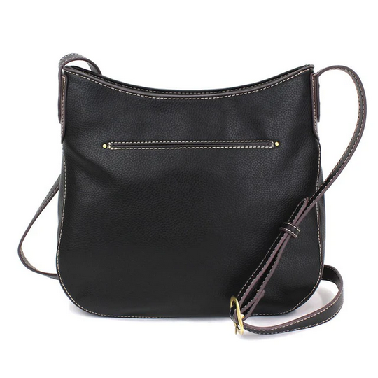 Hummingbird Black Crescent Crossbody Purse