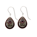 Silver Layered Tears & Stone Silver Forest Earrings