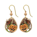 Jack-O-Lantern & Acorn Silver Forest Earrings