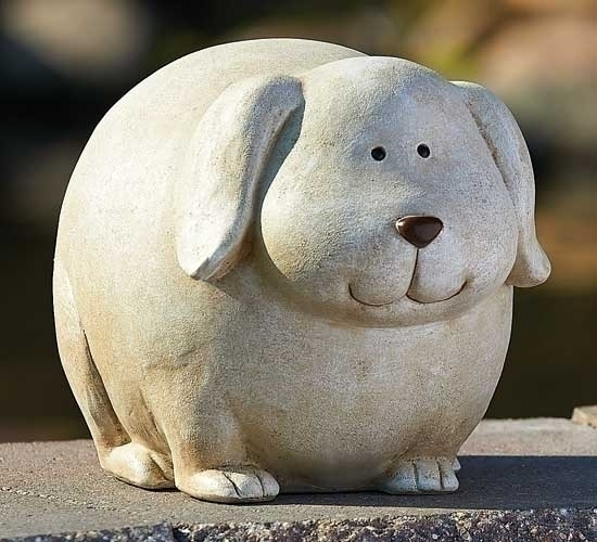 Dog Pudgy Pals Garden Statue