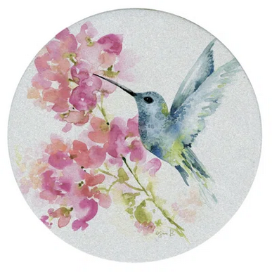 Hummingbird Watercolor Sandstone Coaster Set Of 4