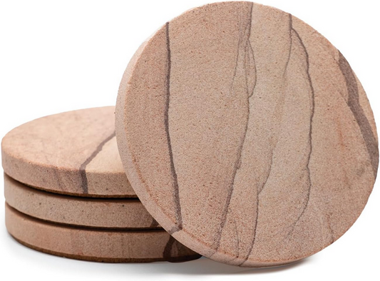 Cinnabar Set of 4 Sandstone Coasters