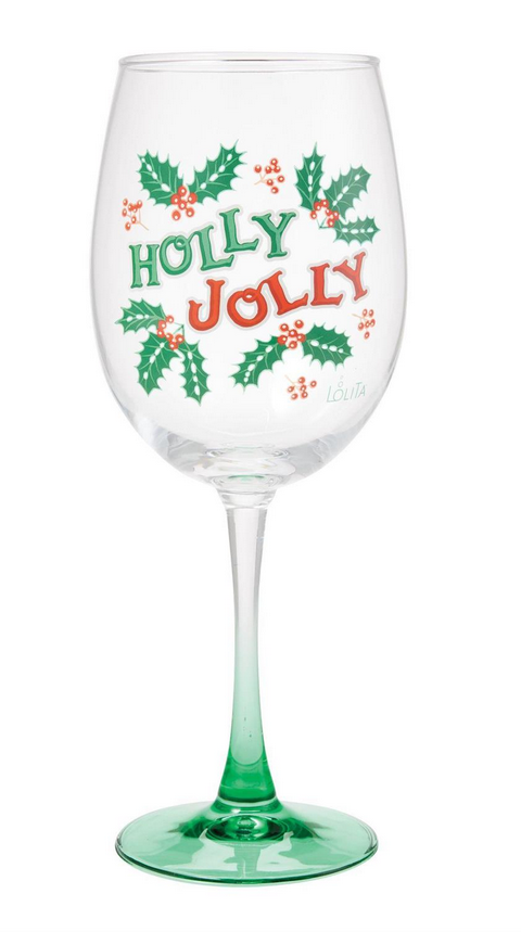 Holly Jolly Celebrations by Lolita Wine Glass