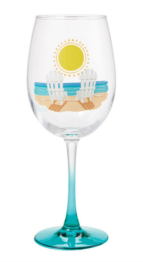 Sun On The Beach Celebrations by Lolita Wine Glass