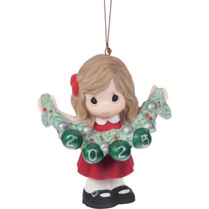 Deck The Halls 2025 Precious Moments Dated Ornament/Girl