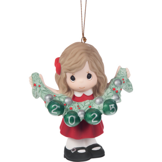 Deck The Halls 2025 Precious Moments Dated Ornament/Girl