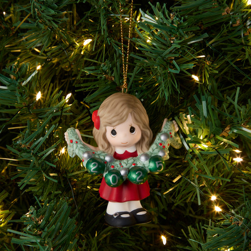 Deck The Halls 2025 Precious Moments Dated Ornament/Girl