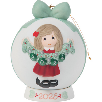 Deck The Halls 2025 Precious Moments Dated Ball Ornament/Girl