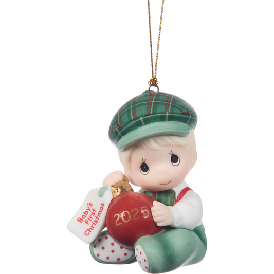 Baby's 1st Christmas 2025 Precious Moments Dated Ornament/Boy