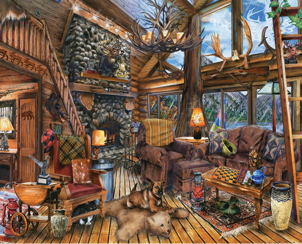 The Hunting Lodge 1,000 Piece Jigsaw Puzzle