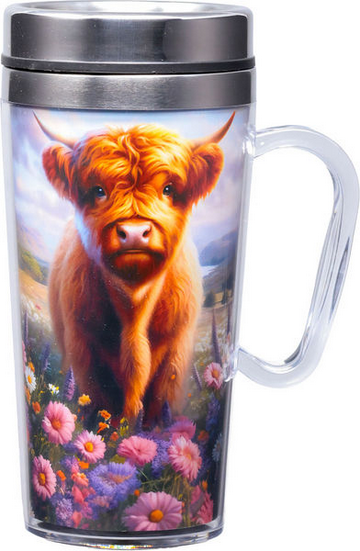 Highland Cow Travel Mug