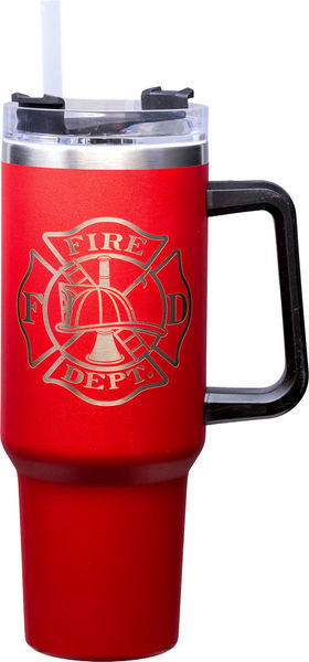 Fire Department Etched 40 Oz. Stainless Steel Tumbler