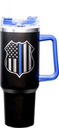 Police Etched 40 Oz. Stainless Steel Tumbler