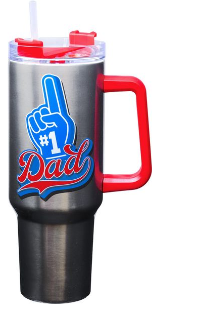 #1 Dad 40 Oz. Stainless Steel Travel Mug