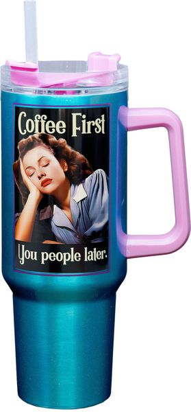 Coffee First 40 Oz. Stainless Steel Travel Mug