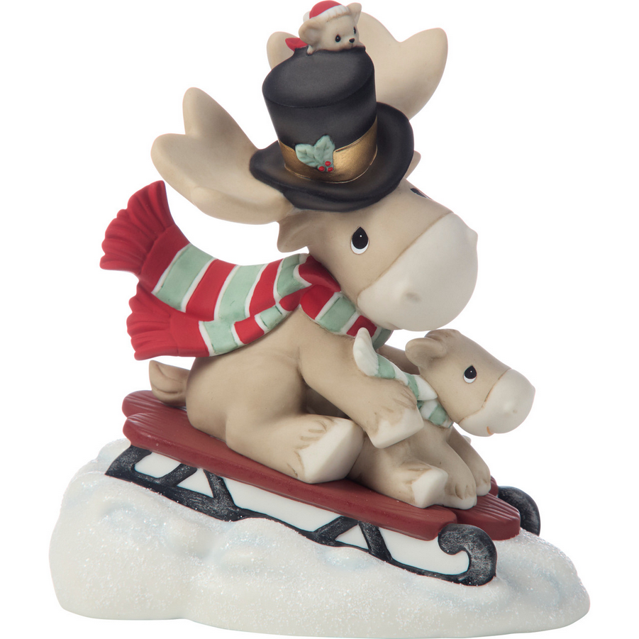 Dashing through The Snow with Christmoose Cheer Precious Moments Figurine