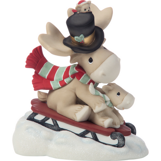 Dashing through The Snow with Christmoose Cheer Precious Moments Figurine