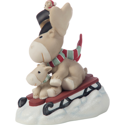 Dashing through The Snow with Christmoose Cheer Precious Moments Figurine