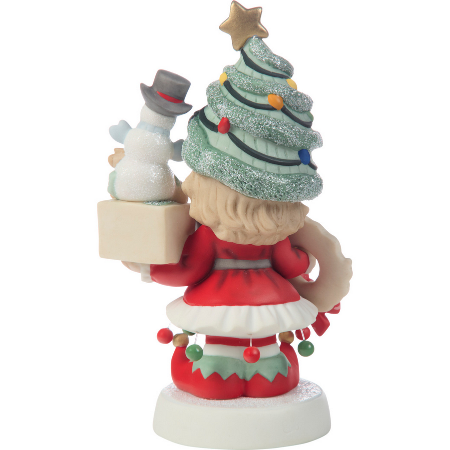 Overloaded With Christmas Joy - Girl - Precious Moments Figurine