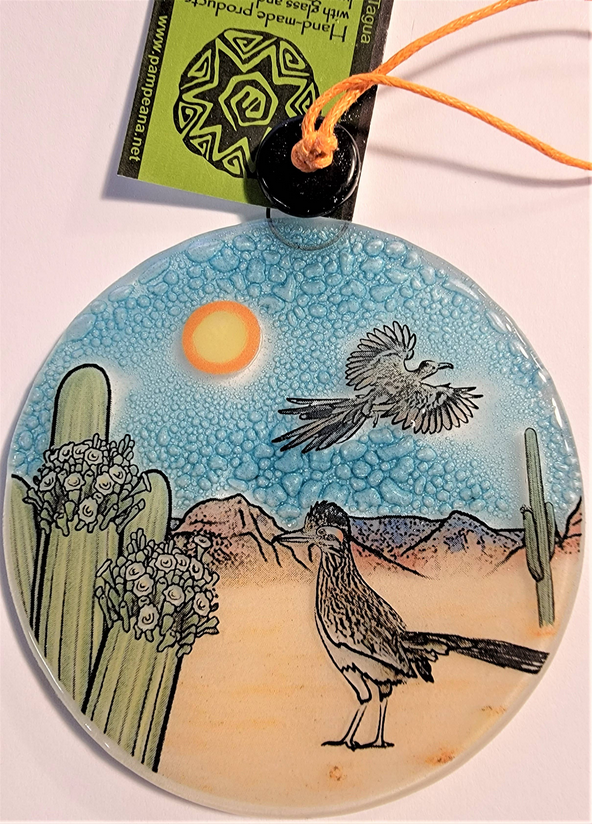Road Runner Glass Ornament
