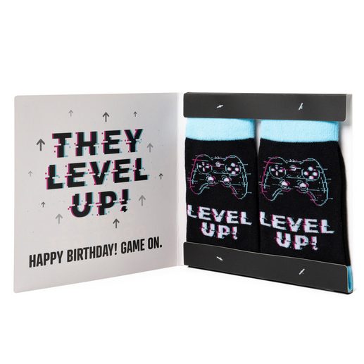 Gamer's Don't Get Older Gift Card & Sock Set