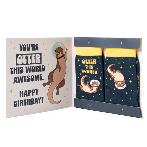 Never Be Afraid To Reach For The Stars Gift Card & Sock Set