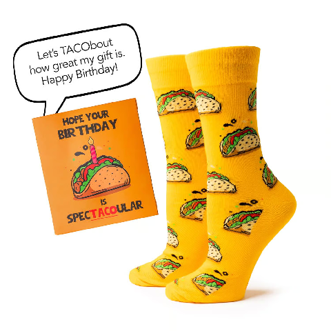 Hope Your Birthday Is SpecTACCOular Gift Card & Socks Set