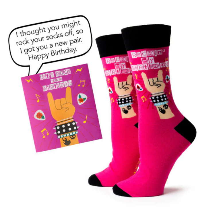 Let's Rock Your Birthday Gift Card & Sock Set