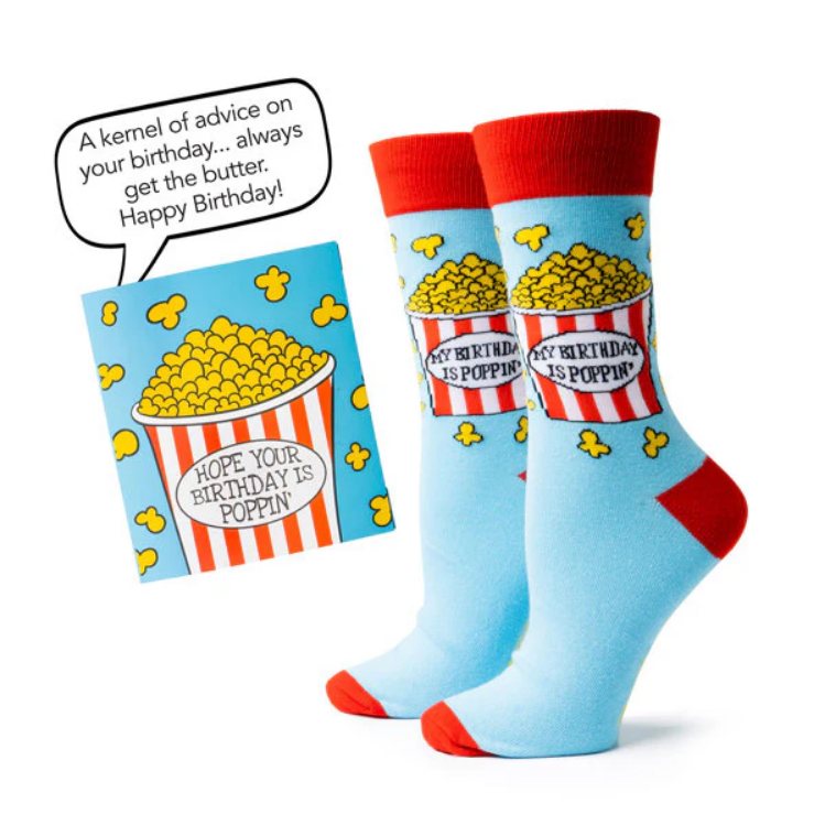 Hope Your Birthday Is Poppin' Gift Card & Sock Set