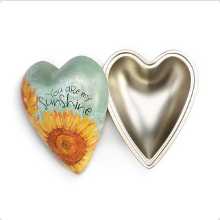 You Are My Sunshine Art Heart Keeper Trinket Box