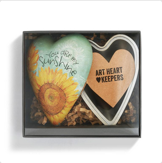 You Are My Sunshine Art Heart Keeper Trinket Box
