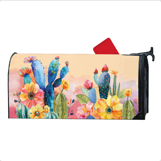 Cactus Blooms Mailbox Wrap