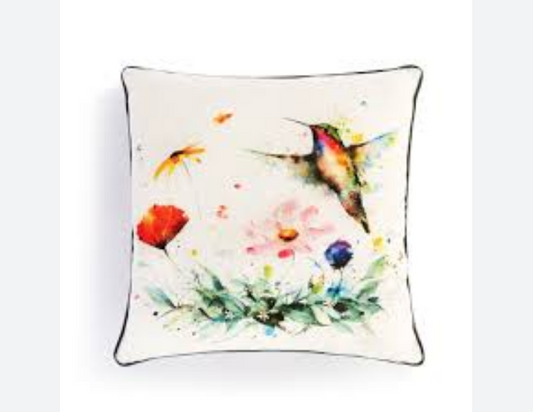 Hummingbird/Wildflowers Pillow