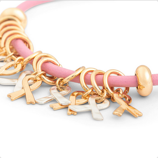 Pink Ribbon Charm Bracelet
