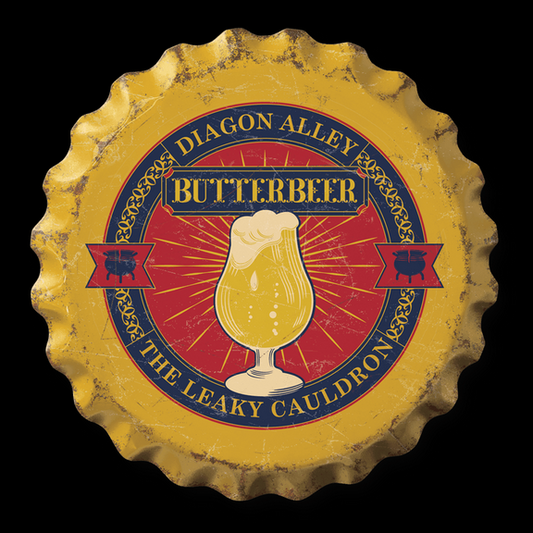 Harry Potter Butterbeer Tin Bottle Cap Sign