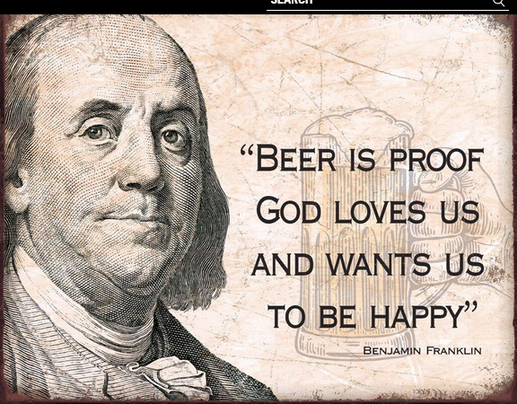 Ben Franklin - Beer Tin Sign
