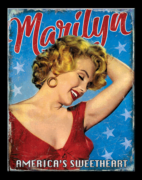 Marilyn Monroe America's Sweetheart Tin Sign