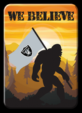 Las Vegas Raiders/Bigfoot We Believe Magnet