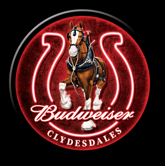 Budweiser Clydesdales Round Magnet