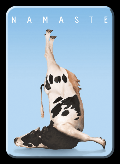 Namaste/Cow Yoga Magnet