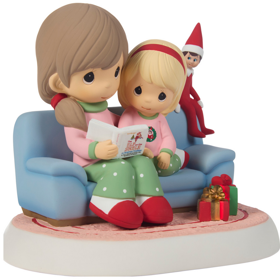 You Make Christmas Come To Life Precious Moments Mom & Daughter Elf On The Shelf Figurine