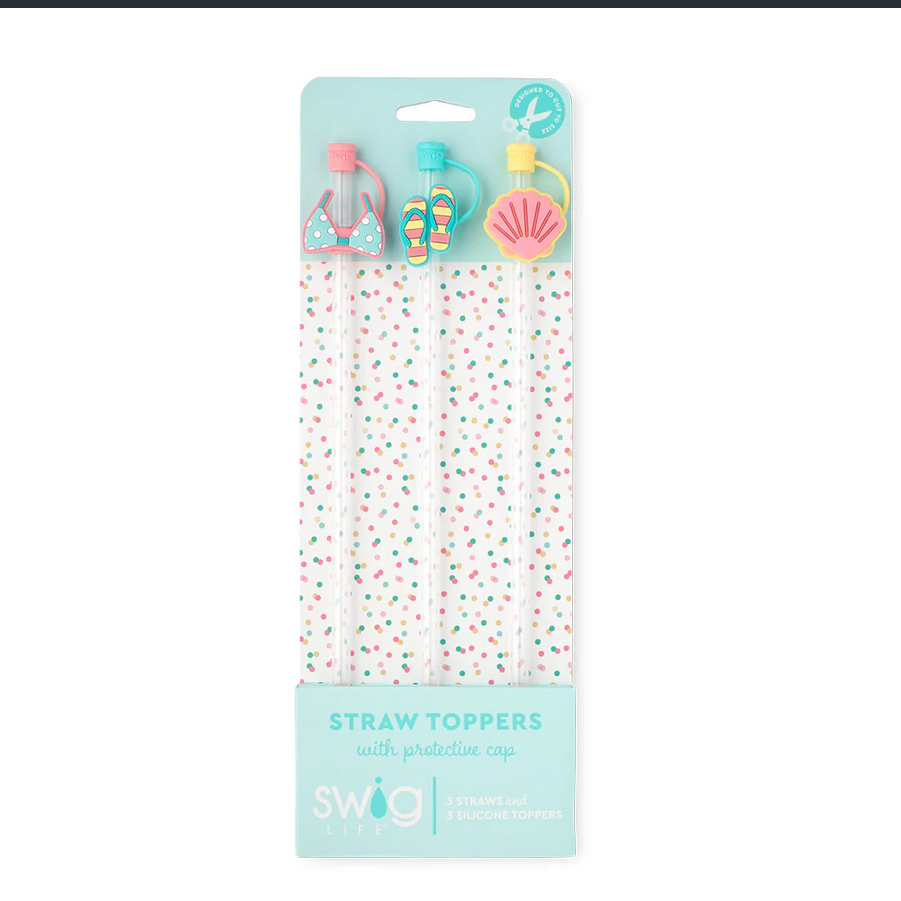 Errbody At The Beach Straw Topper Set