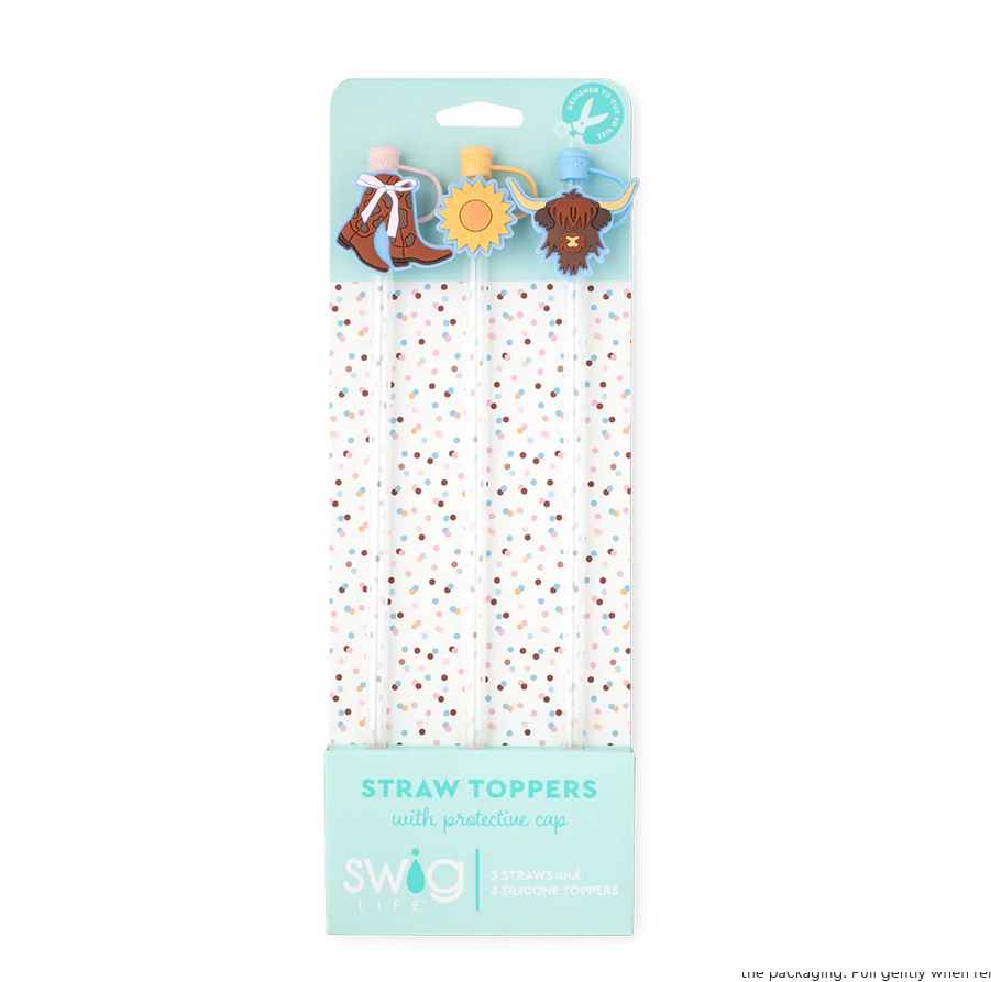 Cowgirl Coquette Straw Topper Set