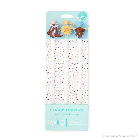 Cowgirl Coquette Straw Topper Set