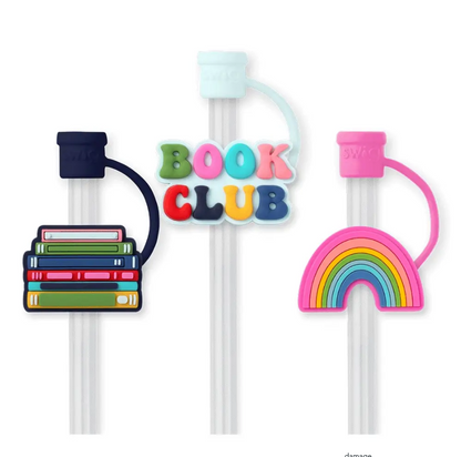 Book Club Straw Topper Set