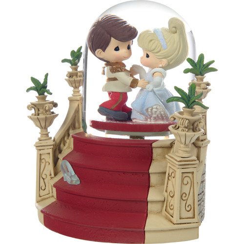 Dancing Into Forever Cinderella Precious Moments Musical Snow Globe